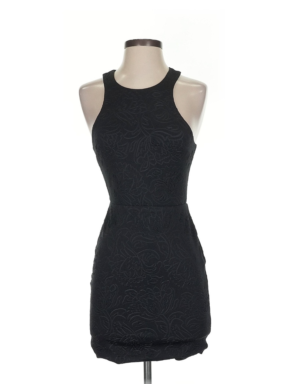 Bec & Bridge Black Sleeveless Textured Mini Dress